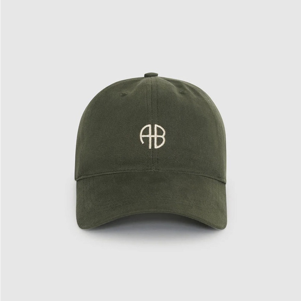 Anine Bing Jeremy Baseball Hat in Dark Olive NEW WITH TAGS